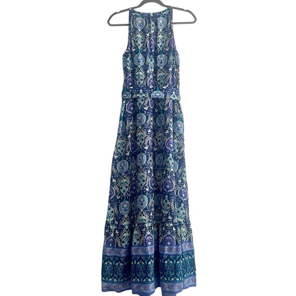 TALBOTS 100% Cotton Maxi Dress- Floret Medallion Size 6 - Picture 3 of 11